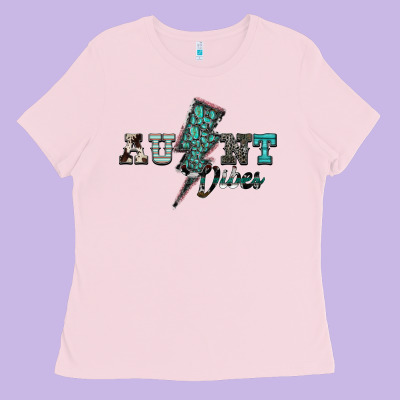 Aunt Vibes Ladies Tee Designed By Sublimationcraftshop