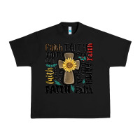 Black faith cross Urban Heavy Tee - MaliasSmallBusiness