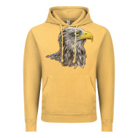 Vintage Mustard American White Sea Eagle Head Vintage Hoodie - LillyAllenDesigns