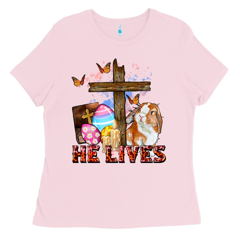 He Lives Easter Day Ladies Tee by CowGirlArtShop | Teevron
