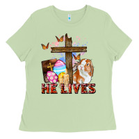 Matcha He lives Easter Day Ladies Tee - CowGirlArtShop