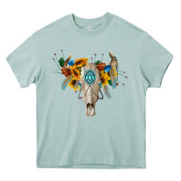 Arona boho bull skull Heavy Core Tee - BarkalooDesign