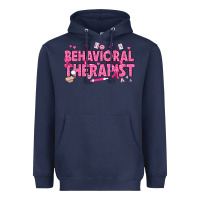 Navy Breast Cancer behavioral therapist Heavyweight Hoodie - texasbilliewilder