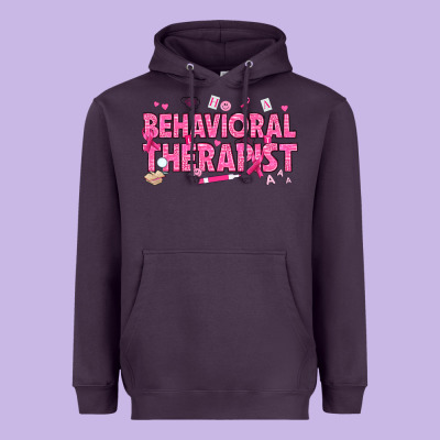 Breast Cancer Behavioral Therapist Heavyweight Hoodie Designed By Texasbilliewilder