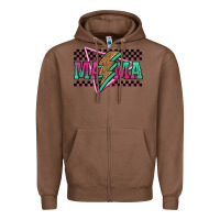 Chestnut mama techno lightning bolt Zipper Hoodie - Jasminsmagicworld
