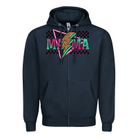Navy mama techno lightning bolt Zipper Hoodie - Jasminsmagicworld