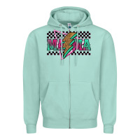 Mama Techno Lightning Bolt Zipper Hoodie | Teevron