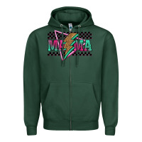 Sports Green mama techno lightning bolt Zipper Hoodie - Jasminsmagicworld
