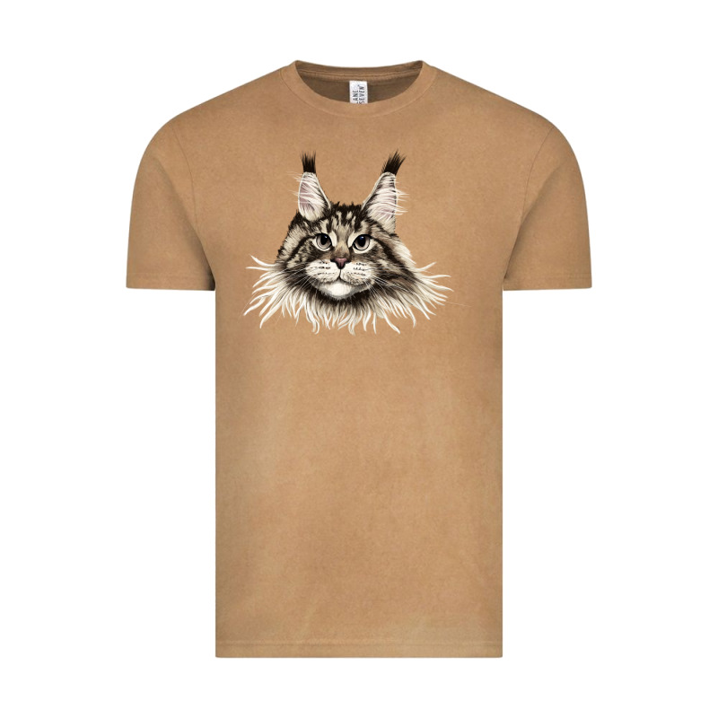 Maine Coon Cat Face Vintage Tee by LillyAllenDesigns | Teevron