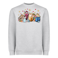 Heather Grey easter coffee cups Heavyweight Sweatshirt - MaliasSmallBusiness