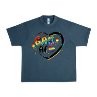 Midnight Navy gay af Urban Heavy Tee - MaliasSmallBusiness