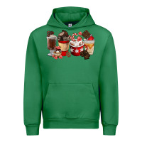 Emerald Chocolate Love Coffee Cups Urban Hoodie - FaDigitalArtStudio