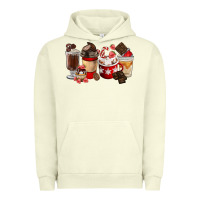 Pigment Pistachio Chocolate Love Coffee Cups Urban Hoodie - FaDigitalArtStudio