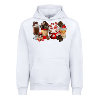 White Chocolate Love Coffee Cups Urban Hoodie - FaDigitalArtStudio