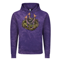 Cloud Purple Bird Nest With Baby Birds Vintage Hoodie - LillyAllenDesigns