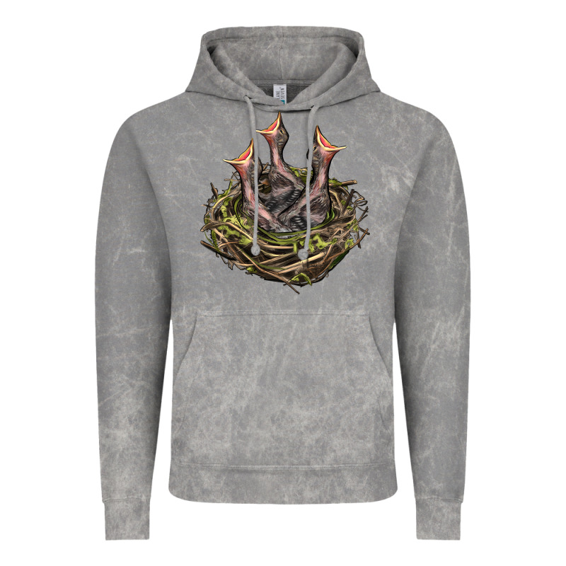 Bird Nest With Baby Birds Vintage Hoodie by LillyAllenDesigns | Teevron