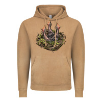 Vintage Camel Bird Nest With Baby Birds Vintage Hoodie - LillyAllenDesigns