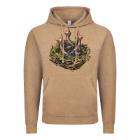 Vintage Coffee Bird Nest With Baby Birds Vintage Hoodie - LillyAllenDesigns
