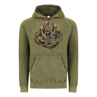 Vintage Olive Bird Nest With Baby Birds Vintage Hoodie - LillyAllenDesigns