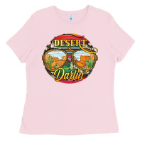 Bubblegum Pink desert darlin' sunglassess Ladies Tee - JahusDesignShop