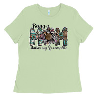 Matcha being a mom makas my life complete Ladies Tee - SublimationCraftShop