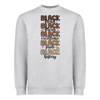 Heather Grey black history melanin malia Heavyweight Sweatshirt - MaliasSmallBusiness