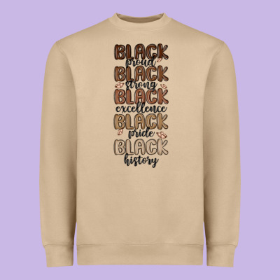 Black History Melanin Malia Heavyweight Sweatshirt Designed By Maliassmallbusiness