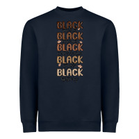 Navy black history melanin malia Heavyweight Sweatshirt - MaliasSmallBusiness