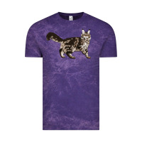 Cloud Purple Maine Coon Cat Vintage Tee - LillyAllenDesigns