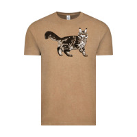 Vintage Coffee Maine Coon Cat Vintage Tee - LillyAllenDesigns