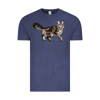 Vintage Denim Maine Coon Cat Vintage Tee - LillyAllenDesigns