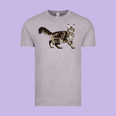 Maine Coon Cat Vintage Tee Designed By Lillyallendesigns