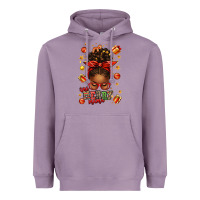 Lavender one merry mama christmas afro messy bun Heavyweight Hoodie - texasbilliewilder