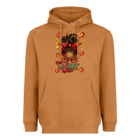 Meerkat one merry mama christmas afro messy bun Heavyweight Hoodie - texasbilliewilder