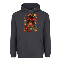 Smoke one merry mama christmas afro messy bun Heavyweight Hoodie - texasbilliewilder