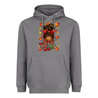 Storm one merry mama christmas afro messy bun Heavyweight Hoodie - texasbilliewilder