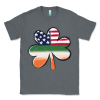 Charcoal Heather st patricks day shamrock american flag Classic Tee - MaliasSmallBusiness