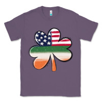 Lavender st patricks day shamrock american flag Classic Tee - MaliasSmallBusiness