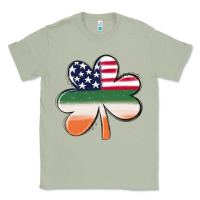 St Patricks Day Shamrock American Flag Classic Tee | Teevron