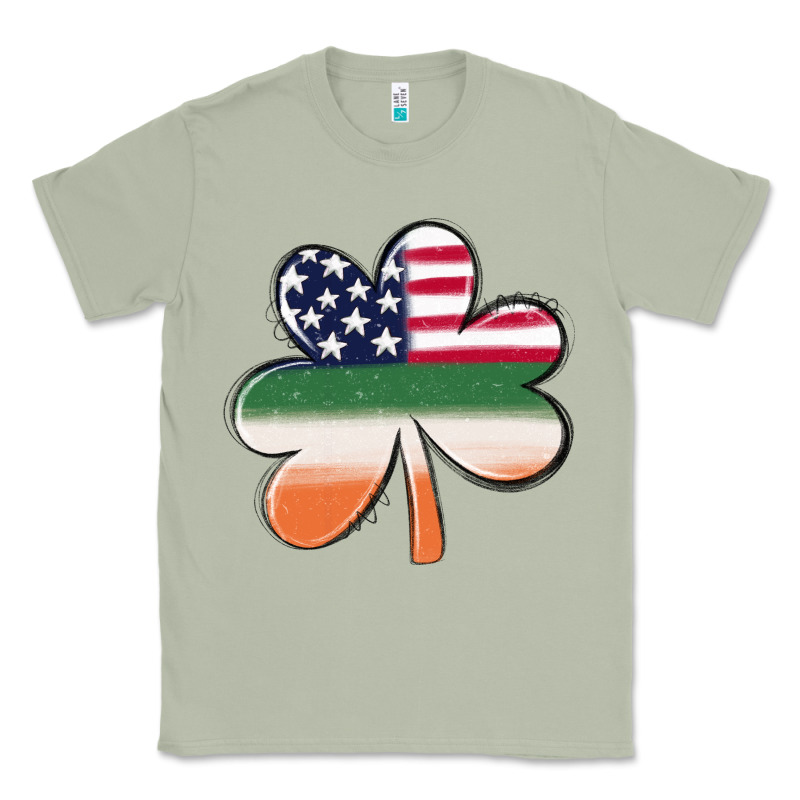St Patricks Day Shamrock American Flag Classic Tee by MaliasSmallBusiness | Teevron