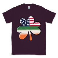 Plum st patricks day shamrock american flag Classic Tee - MaliasSmallBusiness