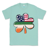 Seafoam st patricks day shamrock american flag Classic Tee - MaliasSmallBusiness