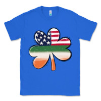 True Royal st patricks day shamrock american flag Classic Tee - MaliasSmallBusiness