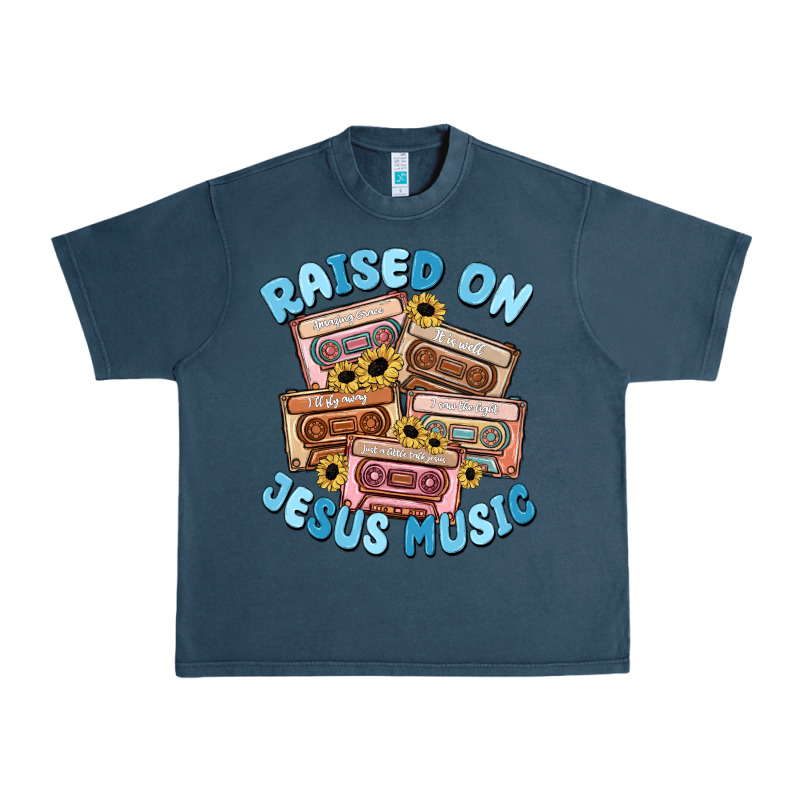 Raised On Jesus Music Urban Heavy Tee by MaliasSmallBusiness | Teevron