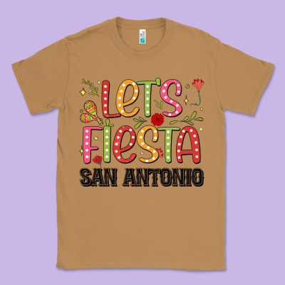 Lets Fiesta San Antonio Classic Tee Designed By Jahusdesignshop