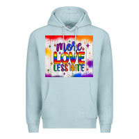 Blue Mist more love less hate tumbler Premium Hoodie - JahusDesignShop