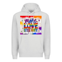 Dove Grey more love less hate tumbler Premium Hoodie - JahusDesignShop