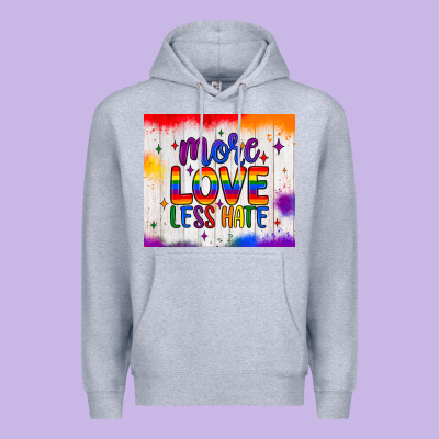 More Love Less Hate Tumbler Premium Hoodie Designed By Jahusdesignshop