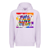 Lilac more love less hate tumbler Premium Hoodie - JahusDesignShop