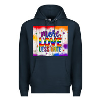 Navy more love less hate tumbler Premium Hoodie - JahusDesignShop